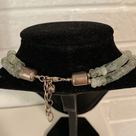 Sterling Green Quartz Necklace